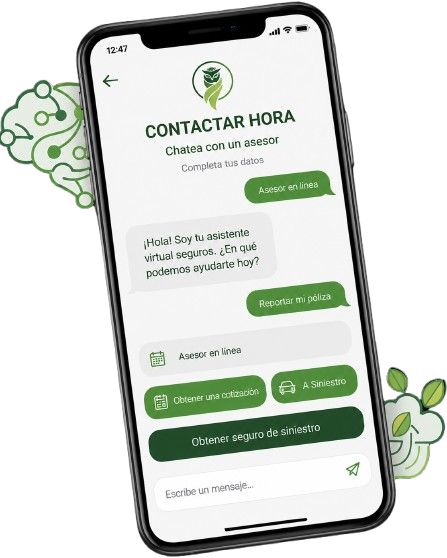 Contacto con asesor por celular